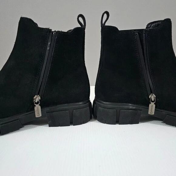NEW Blondo Posey Ankle Bootie Womens 9 Black Suede Waterproof Platform Chelsea - Picture 4 of 13